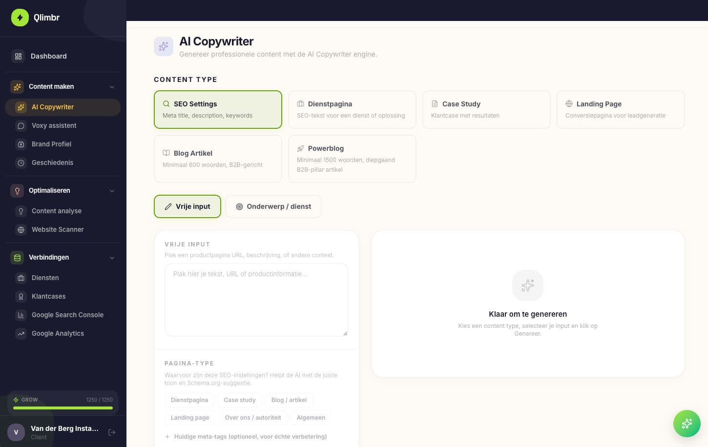 Qlimbr AI Copywriter